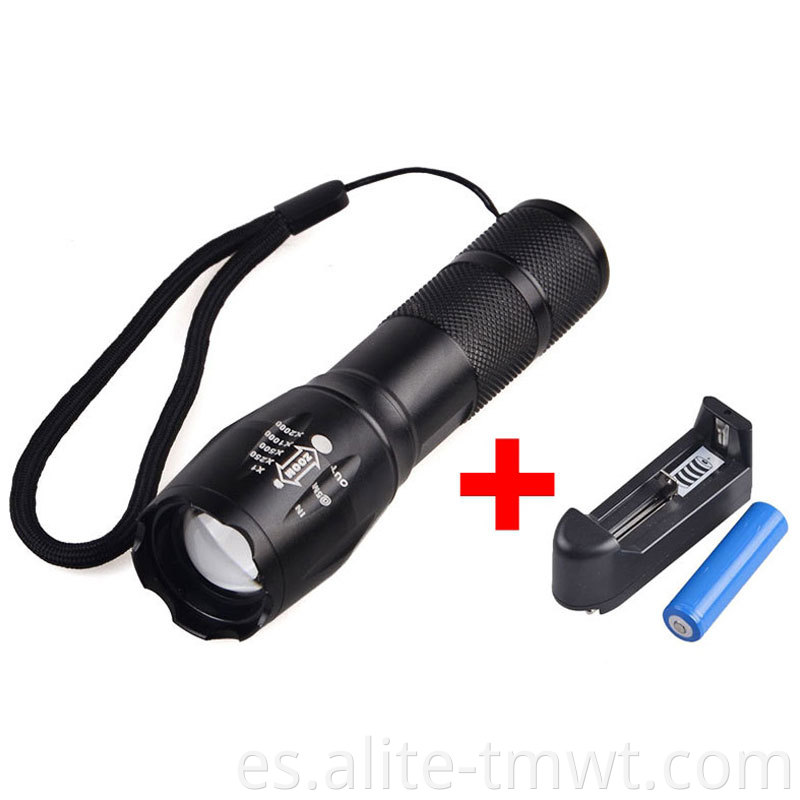 Linterna LED XML-T6 recargable de zoom de 10W Focus para bicicleta recargable para bicicleta para bicicleta